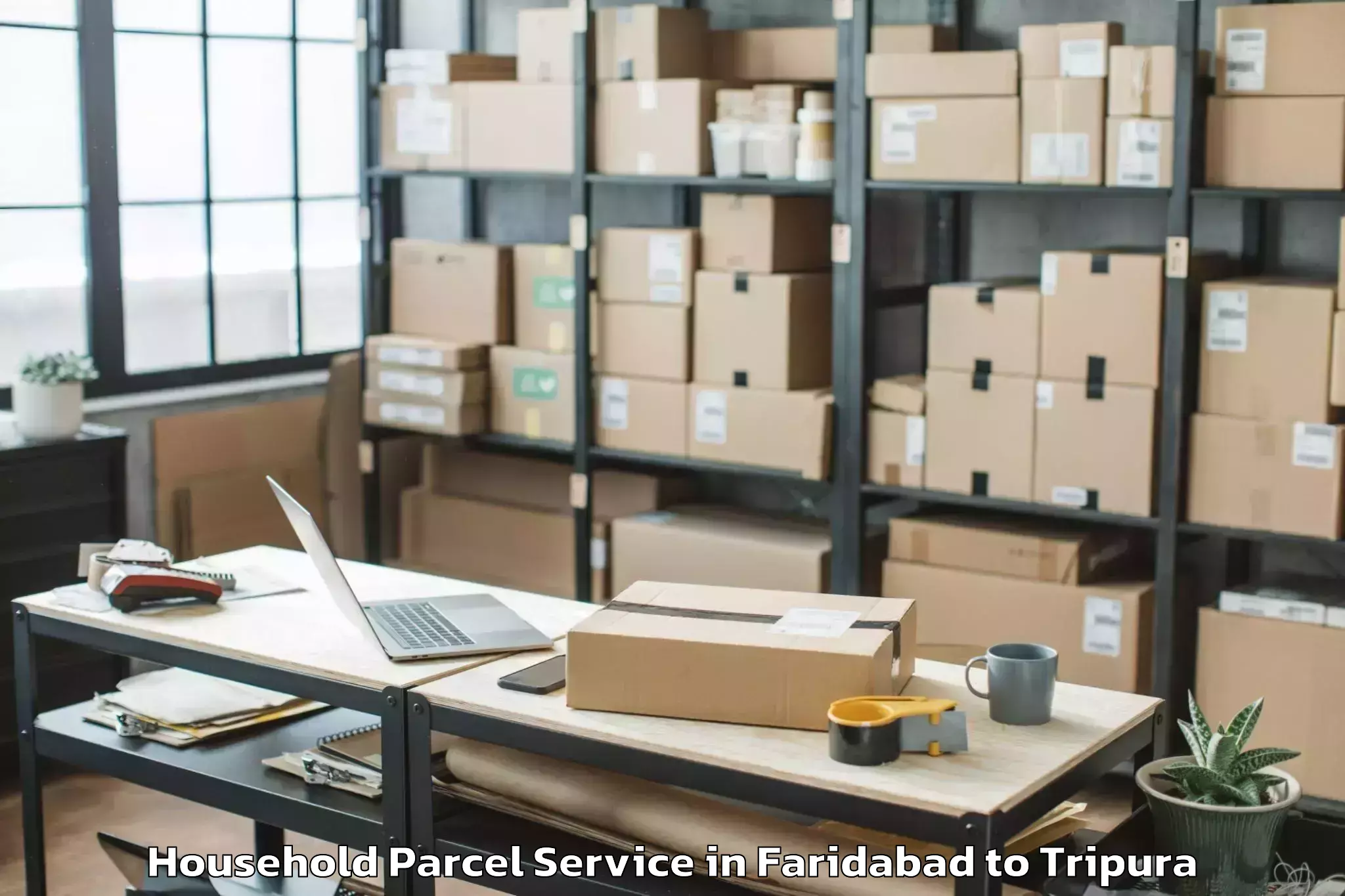 Easy Faridabad to Kailashahar Household Parcel Booking